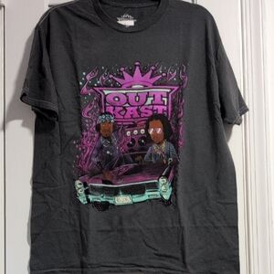 Outkast Graphic Tee - Dark Grey & Purple T-Shirt